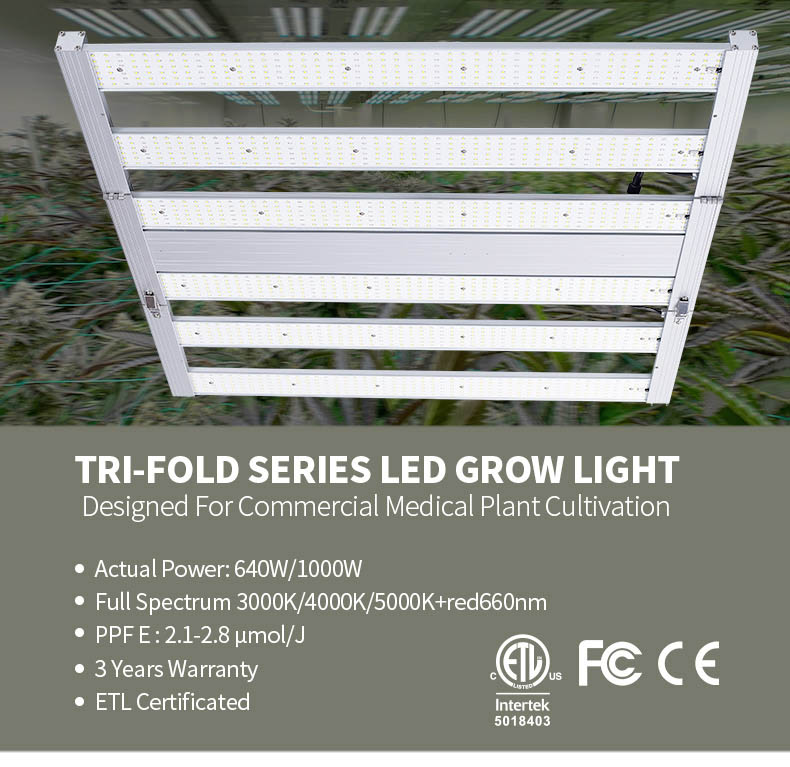 High Efficacy Folding LED Grow Light