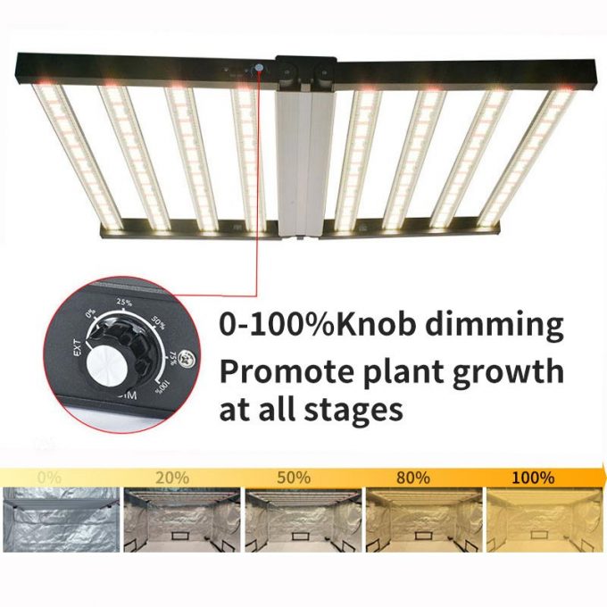 640W led grow light dimmable high ppfd